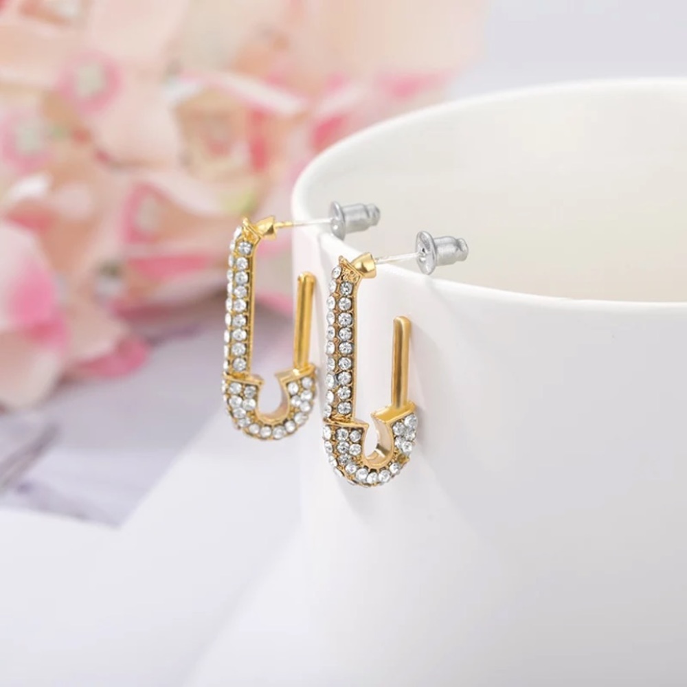 NEW 14k gold plated/925 sterling silver Earrings - Picture 6 of 8